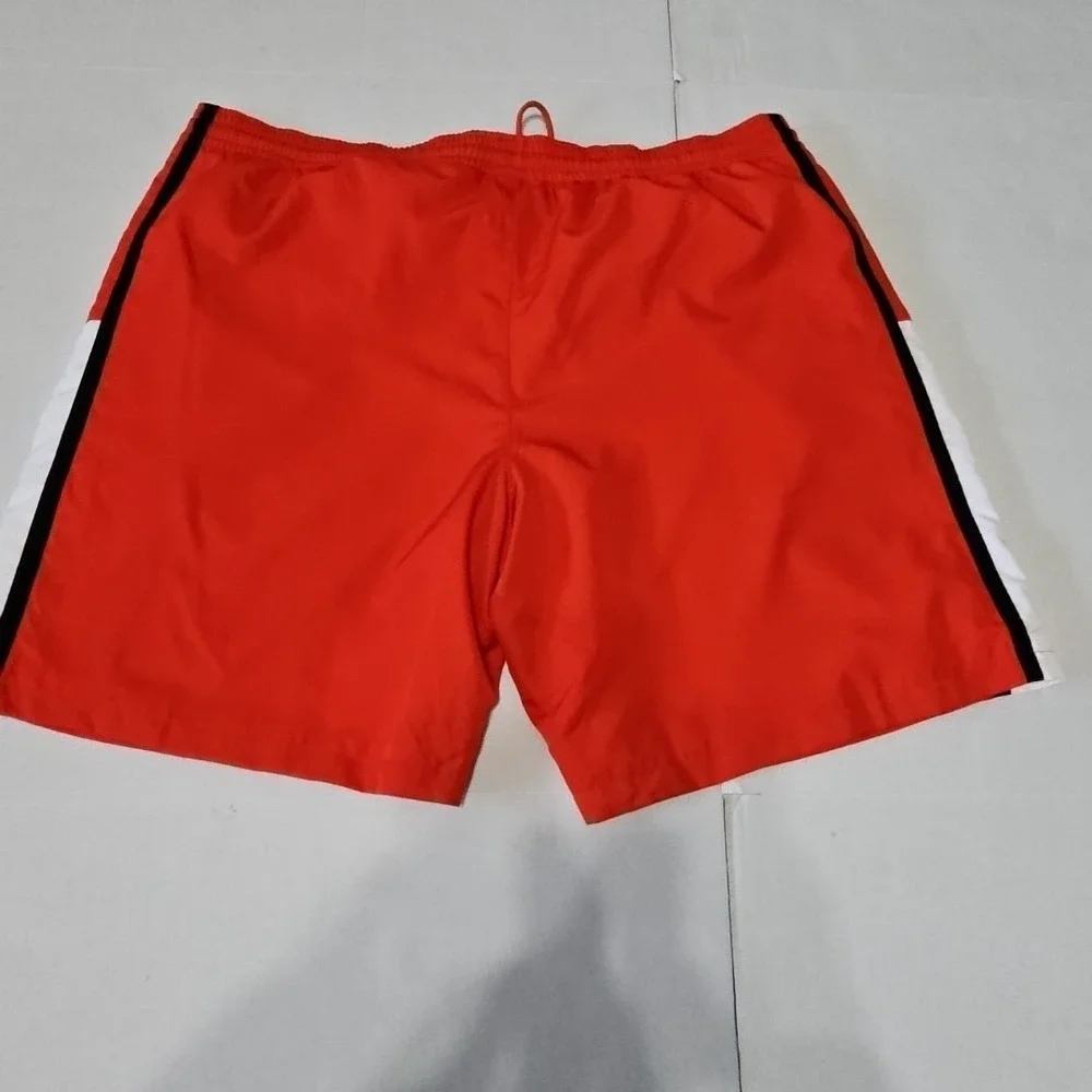 Lacoste Sport Shorts Mens 3XL Orange Colorblock Athletic Mesh Drawstring